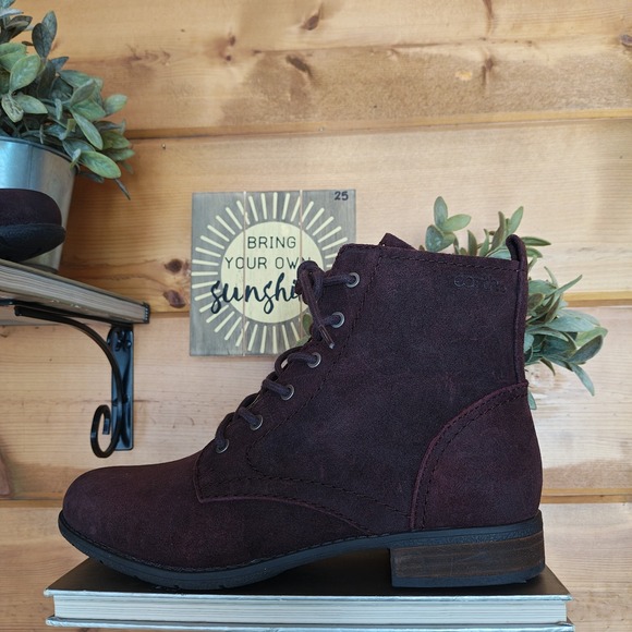 Earth Janel Burnished Suede Leather Lace-Up Combat Ankle Boot A613333 Wide Sz 9 - Picture 2 of 10